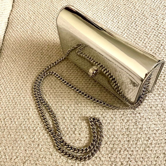 Metallic Silver Skull Shoulder Bag - Picture 14 of 16